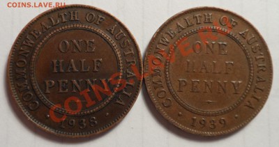 пол пенни Австралия 1938 и 1939 года предпродаж. - ок.JPG
