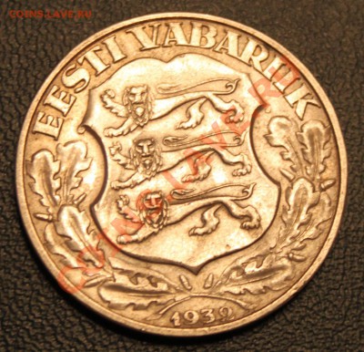 Эстония 1 марка 1933 превосходная - 2 кроны 1932а.JPG