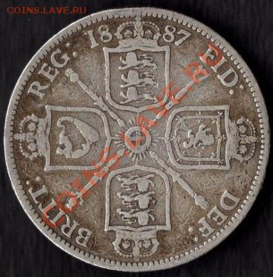 15 английских Ag монет (Виктория-Георг5) какой старт? - victoria-silver-jubilee-head-florin-1887-f-m094-340-p