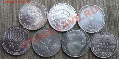 5-марочники ФРГ, серебро - 2