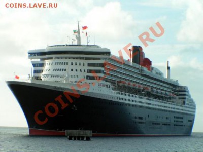 Монеты с Корабликами - Лайнер Queen Mary 2