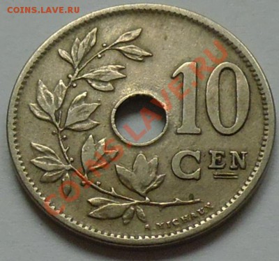 БЕЛЬГИЯ - 10 сентимов 1904 - до 11 НОЯБРЯ - 504