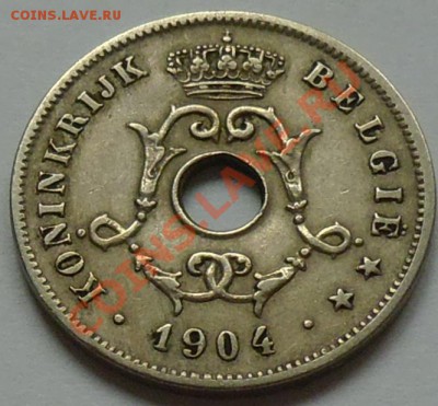 БЕЛЬГИЯ - 10 сентимов 1904 - до 11 НОЯБРЯ - 505