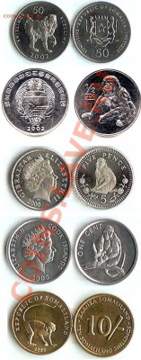 ---=== Хорошие подборки иностранных монет UNC!!!===--- - Набор обезьяны - 150