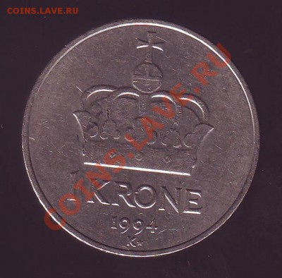 НОРВЕГИЯ.КРОНА.1994г.до 12.11.12 в 22.00мск - Норвегия. крона 1994 2.JPG