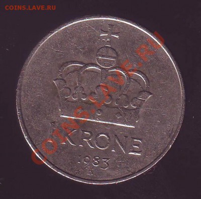 НОРВЕГИЯ.КРОНА.1983г.до 12.11.12 в 22.00мск - Норвегия. крона 1983 2.JPG