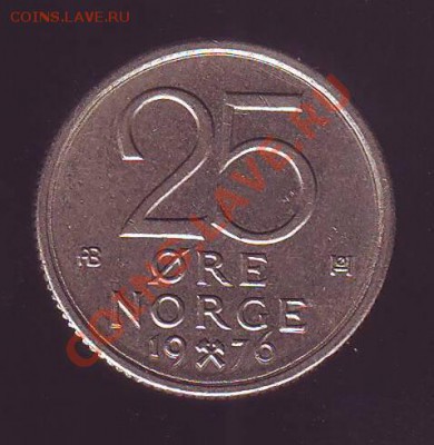 НОРВЕГИЯ.25 ОРЕ.1976г.до 12.11.12 в 22.00мск - Норвегия.2 5 оре1976 1.JPG