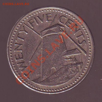 БАРБАДОС. 25 ЦЕНТОВ.МЕЛЬНИЦА. 1973г. до 13.11.12 в 22.00мск - барбадос. 1973. мельница. 1.JPG