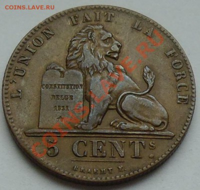 БЕЛЬГИЯ. 5 СЕНТИМОВ 1856. Леопольд I - 771