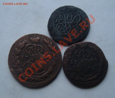 Денга 1760,1768г ЕМ.1копейка 1766г.ММ.До 10.11 в 22.00мск - 6