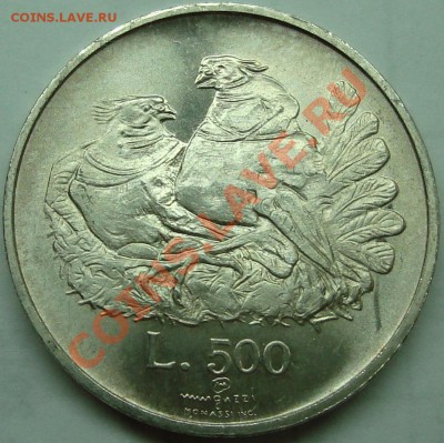 Сан-Марино 500 лир 1974 "Голубки" UNC - DSC03768.JPG
