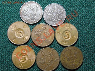 5 Оре Швеция.1905-1971 г. 8 штук. - IMG_0224.JPG
