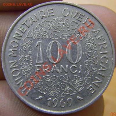 100 франков Центрально Африканский союз 1969г. - DSCN3467_thumb