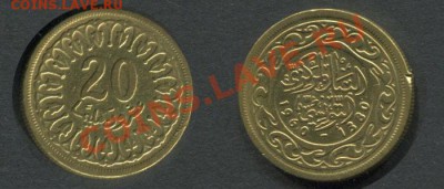 Тунис 20 миллим 1960 - Тунис-20-миллим-1960