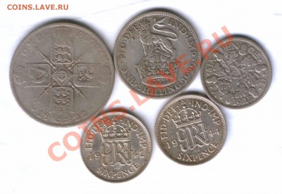 Англия 5 монет, до 11.11. 21.00  мск, всего 1день - 373