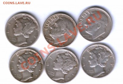 США 1 дайн 1941-61, 6 шт. до 11.11. 21.00 Всего 1 день - 379