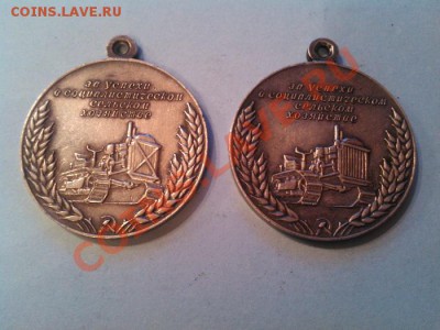 две медали ВСВХ, серебро, разновиды. - IMG_20121031_120216