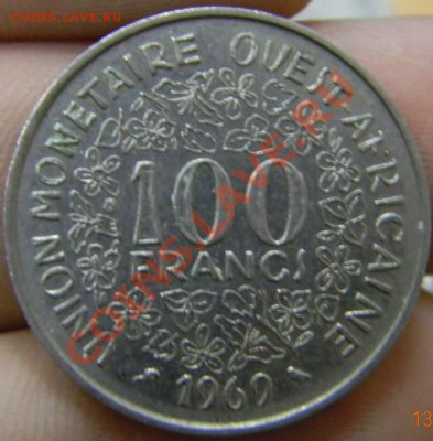 100 франков Центрально Африканский союз 1969г. - DSCN3592_thumb