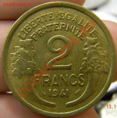 2 франка Франция 1941г. - DSCN3594_thumb
