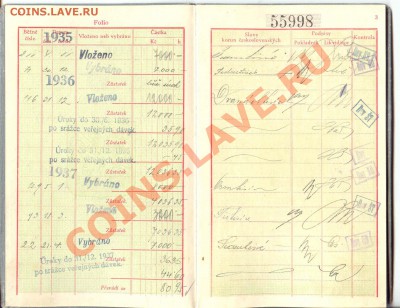 Сберкнижки Чехии 1935,1939,1988 годов - Sb1935_2