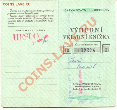 Сберкнижки Чехии 1935,1939,1988 годов - Sb1988_1