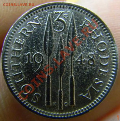 3 пенса Южная Родезия 1948г. - DSCN3840_thumb