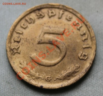 ГЕРМАНИЯ(3-й РЕЙХ) 5 пф.1939г.G  до 21.11.12г. в 22-00 - IMG_2253.JPG