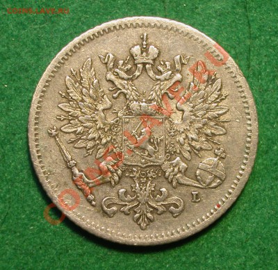 25 пенни Рус. Финляндия  1907 г.  до  21.11.12 в 22-00 МСК - 25 пенни 1907 аверс