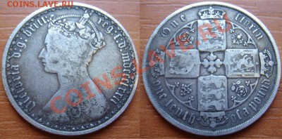 Великобритания: Ag-925 флорин готический 1872 до 21.11 22-0 - Флорин 1872.JPG
