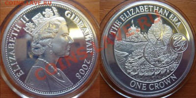 Гибралтар: Ag-925 ПРУФ Крона 2009 Эра Елизаветы 21.11 22-0 - Гибралтар крона 2008-1.JPG