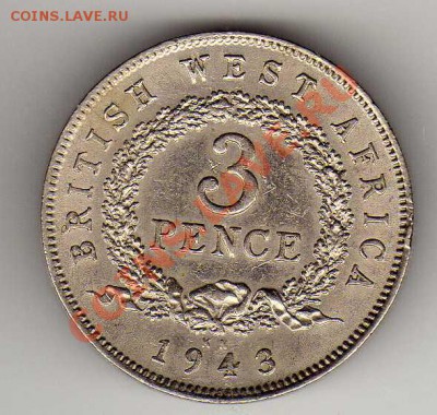БРИТ.ЗАП.АФРИКА 3 ПЕНСА 1943 ДО 22.11.12 В 22.00МСК (3695) - img346