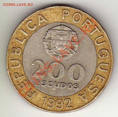 ПОРТУГАЛИЯ 200 ЭСКУДО 1992 ДО 22.11.12 В 22.00МСК (3299) - img355