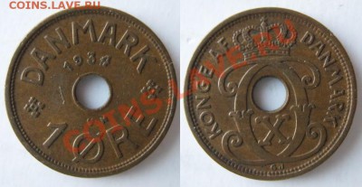 Разная инострань - 331 2 Дания 1 эре 1934