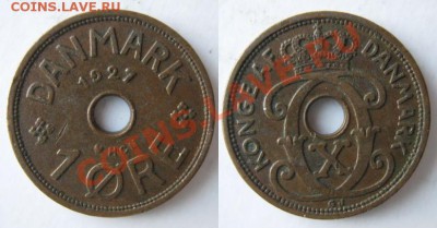 Разная инострань - 331 1 Дания 1 эре 1927