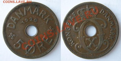 Разная инострань - 332 3 Дания 5 эре 1929