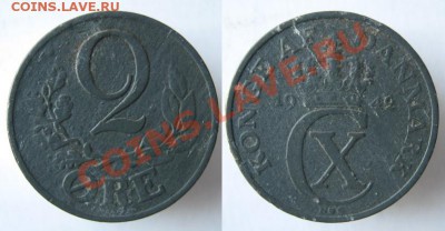 Разная инострань - 333 2 Дания 2 эре 1942