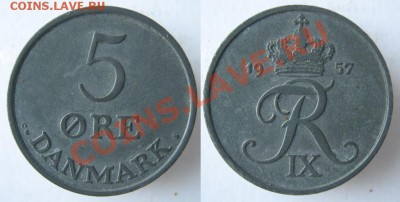 Разная инострань - 335 1 Дания 5 эре 1957