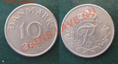 Разная инострань - 337 5 Дания 10 эре 1954 г