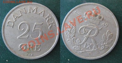 Разная инострань - 338 5 Дания 25 эре 1949