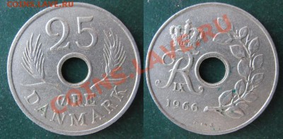 Разная инострань - 339 4 Дания 25 эре 1966
