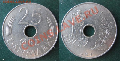 Разная инострань - 341 4 Дания 25 эре 1977 г