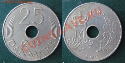 Разная инострань - 342 3 Дания 25 эре 1983