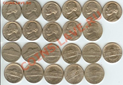 5 центов США- 11 шт. 1940-2002г.г. до 23.00. мск 24.11.12 - 5 центо США