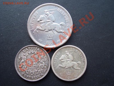 Литва 2 и 5 лит-1925 г., Латвия 1 лат-24.11.2012-22.00 Мск. - Lietuva 004