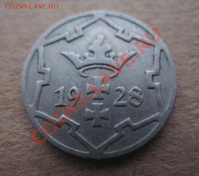 Данциг, 1928 г, 5 пф, предпродажная. - 28 дан а
