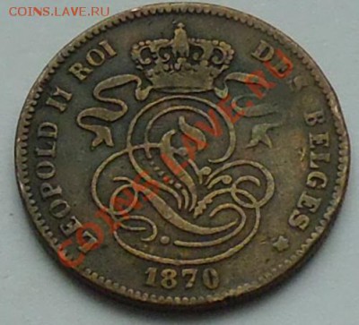 БЕЛЬГИЯ - 2 сентима 1870 - до 25 НОЯБРЯ - 199