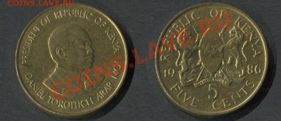 Кения 5 центов 1986 - Кения-5-центов-1986