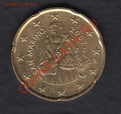 Сан-Марино 20 центов 2007 до 23.11.2012 22-00 - евро а