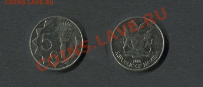 Намибия 5 центов 1993 - намибия-5-центов-1993