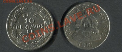 Гондурас 10 сентавос 1951 - Гондурас-10-сентавос-1951